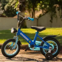 Bicicleta Aro 12 Infantil Com Campainha Rodinha Farol Kids Azul 56 "